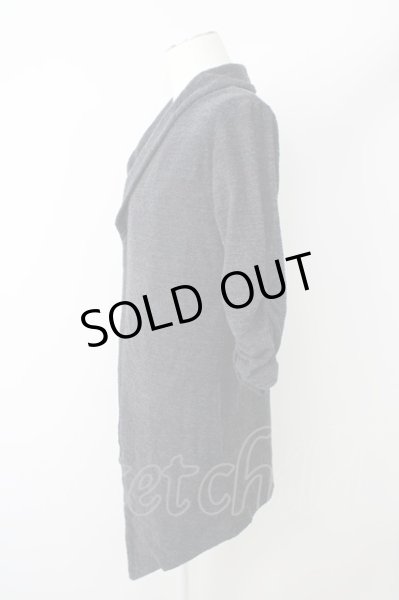 画像3: CIVARIZE / Moonクレーターパイル変形６分袖ガウンカーディガン’14SS 46 ブラック T-24-02-07-008-CI-to-YM-ZT411 (3)