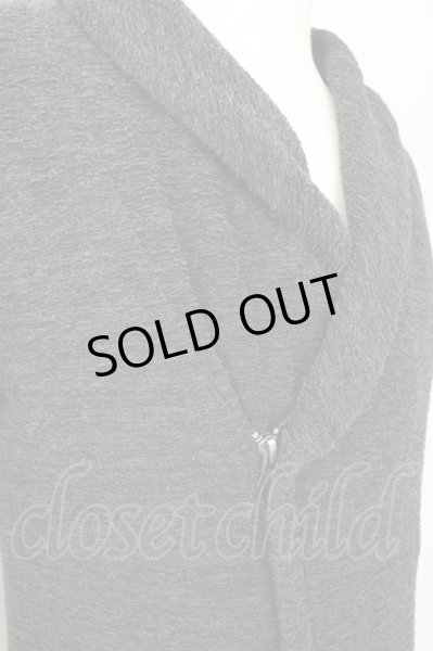 画像4: CIVARIZE / Moonクレーターパイル変形６分袖ガウンカーディガン’14SS 46 ブラック T-24-02-07-008-CI-to-YM-ZT411 (4)