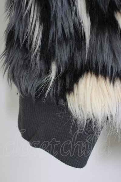 画像5: NO ID. BLACK / ジャケット.MIXフェイクファーフーデッドBLZ ONE グレー T-24-02-14-002-NO-ja-YM-ZT-M014 (5)