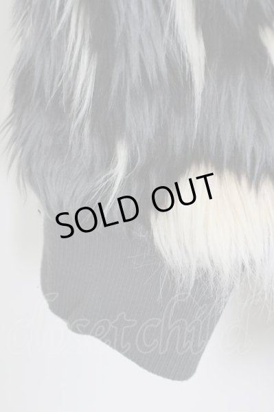 画像5: NO ID. BLACK / ジャケット.ＭＩＸフェイクファーフーデッドBLZ ONE グレー T-24-02-14-002-NO-ja-YM-ZT-M014 (5)