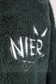 画像4: NieR Clothing / アウター.ロゴ刺繍もこもこ F グリーン T-24-02-14-003-Ni-ou-OW-ZT351 (4)