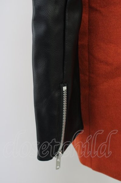 画像6: ALTER VENOMV / コート.モザイクパッチ切り替えチェスター S オレンジｘブラック T-24-02-14-004-AL-ou-YM-ZT-M014 (6)