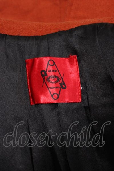 画像8: ALTER VENOMV / コート.モザイクパッチ切り替えチェスター S オレンジｘブラック T-24-02-14-004-AL-ou-YM-ZT-M014 (8)