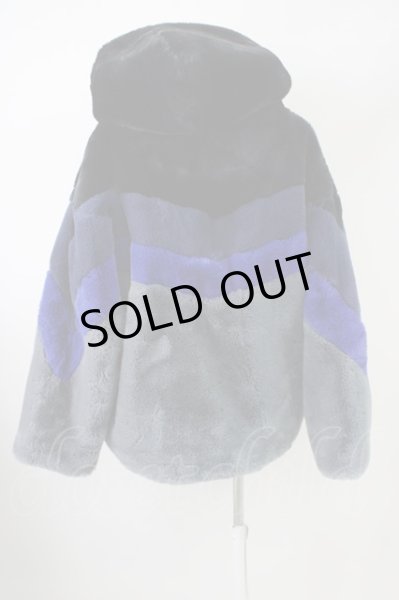 画像2: ROYAL FLASH / ジャケット.ファーブルゾン'22AW L ブラックｘブルー T-24-02-14-011-RO-ja-YM-ZT-M11 (2)