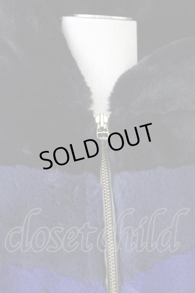 画像3: ROYAL FLASH / ジャケット.ファーブルゾン'22AW L ブラックｘブルー T-24-02-14-011-RO-ja-YM-ZT-M11 (3)