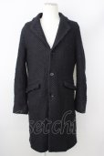 画像1: 【WINTERセール】NO ID. / コート.ボンディングニットチェスター 2 ブラック T-24-02-15-008-NO-ou-YM-ZT-M012 (1)