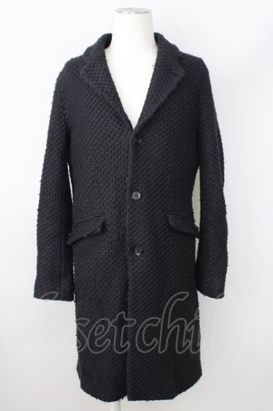 画像1: NO ID. / コート.ボンディングニットチェスター 2 ブラック T-24-02-15-008-NO-ou-YM-ZT-M012 (1)