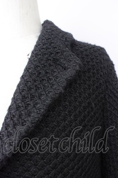 画像8: NO ID. / コート.ボンディングニットチェスター 2 ブラック T-24-02-15-008-NO-ou-YM-ZT-M012 (8)