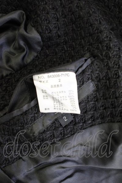 画像10: NO ID. / コート.ボンディングニットチェスター 2 ブラック T-24-02-15-008-NO-ou-YM-ZT-M012 (10)