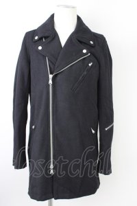 【WINTERセール】NO ID. BLACK / コート.メルトンライダース 1 ブラック T-24-02-21-006-NO-ou-YM-ZT-M107