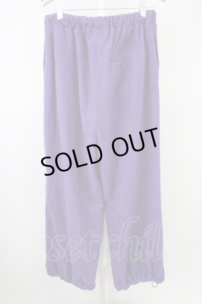 画像2: KMK(KINGLY MASK) / 【タグ付き】パンツ.ロゴ垂らしグログランテープ立体2WAYワイド L パープル T-24-02-21-008-KM-pa-YM-ZT255 (2)