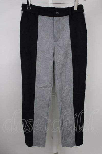 画像1: NO ID. / パンツ.スイッチングトラウザーズ 2 ブラックｘグレー T-24-02-21-009-NO-pa-YM-ZT255 (1)