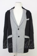 【WINTERセール】NO ID. / ジャケット.スイッチング２Ｂ 1 ブラックｘグレー T-24-03-06-019-NO-ja-YM-ZT-M107