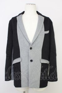 【WINTERセール】NO ID. / ジャケット.スイッチング２Ｂ 1 ブラックｘグレー T-24-03-06-019-NO-ja-YM-ZT-M107
