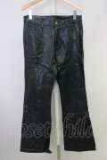【WINTERセール】TORNADO MART / パンツ.バッファローレザーフレア L ブラック T-24-03-06-021-TO-pa-YM-ZT-ML016