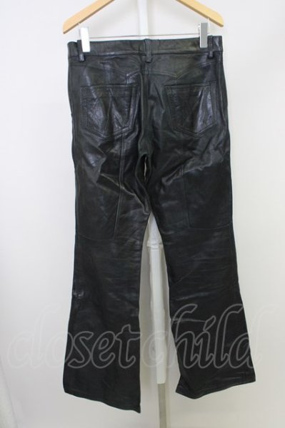 画像2: TORNADO MART / パンツ.バッファローレザーフレア L ブラック T-24-03-06-021-TO-pa-YM-ZT-ML016 (2)