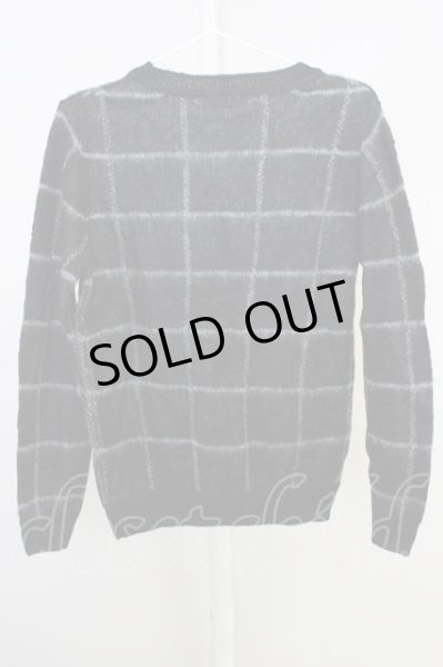 画像2: GOSTAR DE FUGA / ニット.【タグ付き】ZEPHKR ブロックチェック 44 ブラック T-24-03-06-005-GO-to-YM-ZT266 (2)