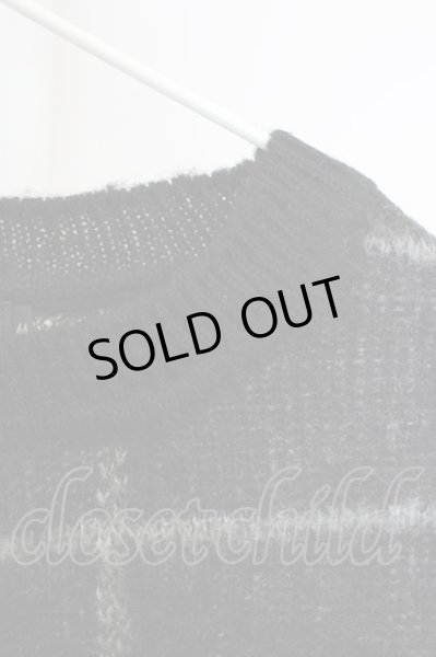 画像3: GOSTAR DE FUGA / ニット.【タグ付き】ZEPHKR ブロックチェック 44 ブラック T-24-03-06-005-GO-to-YM-ZT266 (3)