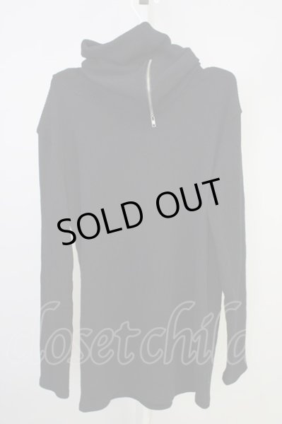 画像2: CIVARIZE / ニット.スーパーロングZIPネック  ブラック T-24-03-06-006-CI-to-YM-ZT266 (2)