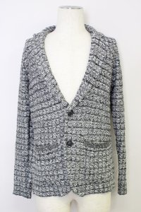 【WINTERセール】FUGA / ジャケット.Respect ツイードニットテーラード'14SS 44 ミックス T-24-03-06-009-FU-ja-YM-ZT266