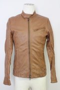 【WINTERセール】GOSTAR DE FUGA / ジャケット.VOGUEレザーライダース'11AW 44 ブラウン T-24-03-06-010-GO-ja-YM-ZT-ML028