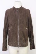 【SALE】GOSTAR DE FUGA / ジャケット.ラムレザーシングルライダース'18AW 44 ブラウン（スウェード） T-24-03-06-011-GO-ja-YM-ZT-ML034