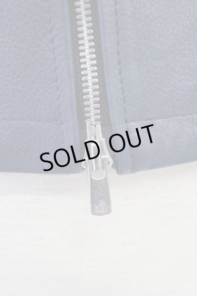 画像6: NO ID. / ジャケット.カウレザーライトニングWライダース 1 ネイビー T-24-03-06-012-NO-ja-YM-ZT-ML012 (6)