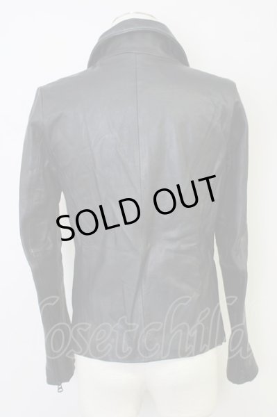 画像2: CIVARIZE / ジャケット.Preciousゴートレザーライダース'14AW 44 ブラック T-24-03-06-014-CI-ja-YM-ZT-M107 (2)