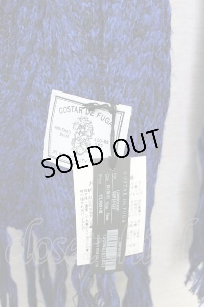 画像2: GOSTAR DE FUGA / マフラー.【タグ付き】ケーブル編みミックス  ネイビー T-24-03-08-016-GO-to-YM-ZT251 (2)