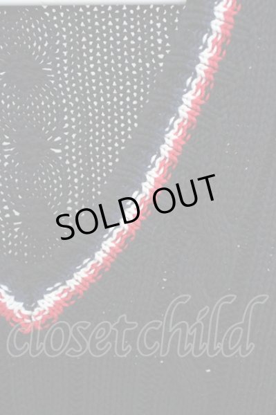 画像3: VANQUISH / ニットソー.トリコロールVネック S ブラック T-24-03-08-005-VA-to-YM-ZT249 (3)