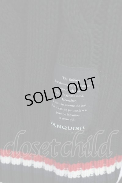 画像4: VANQUISH / ニットソー.トリコロールVネック S ブラック T-24-03-08-005-VA-to-YM-ZT249 (4)