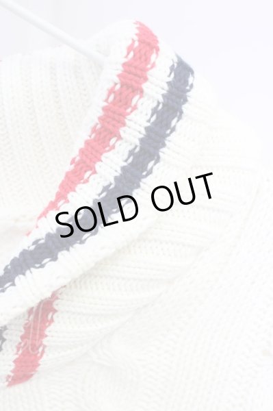 画像3: VANQUISH / カーディガン.トリコロールショール S ホワイト T-24-03-08-001-VA-to-YM-ZT249 (3)