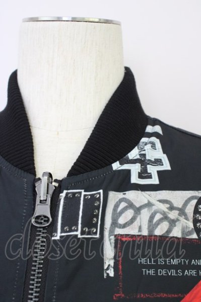 画像4: JACKROSE / ジャケット.リバーシブルMA-1 3 ブラック T-24-03-08-011-JA-ja-YM-ZT-M103 (4)