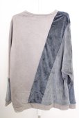 画像2: 【WINTERセール】NO ID. / カットソー.エコファー切り替えドルマンスリーブ ONE グレー T-24-03-11-003-NO-to-YM-ZT207 (2)