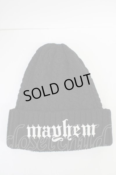 画像3: MARDIGRAS(SADS清春) / キャップ.mayhem刺繍ニット  ブラック T-24-03-11-015-MA-za-YM-ZT205 (3)