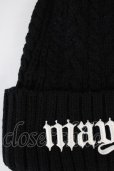 画像4: MARDIGRAS(SADS清春) / キャップ.mayhem刺繍ニット  ブラック T-24-03-11-015-MA-za-YM-ZT205 (4)