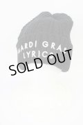 【セール】MARDIGRAS(SADS清春) / キャップ.LYRICS刺繍ニット  ブラック T-24-03-11-016-MA-za-YM-ZT205