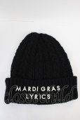 画像3: MARDIGRAS(SADS清春) / キャップ.LYRICS刺繍ニット  ブラック T-24-03-11-016-MA-za-YM-ZT205