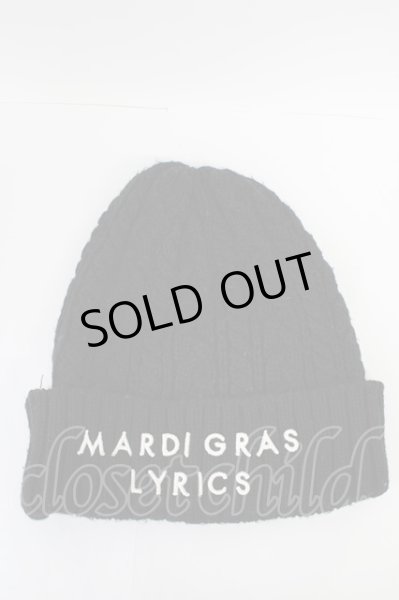 画像3: MARDIGRAS(SADS清春) / キャップ.LYRICS刺繍ニット  ブラック T-24-03-11-016-MA-za-YM-ZT205 (3)