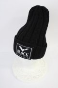 MARDIGRAS(SADS清春) / キャップ.BLACK CAGEパッチニット  ブラック T-24-03-11-017-MA-za-YM-ZT205