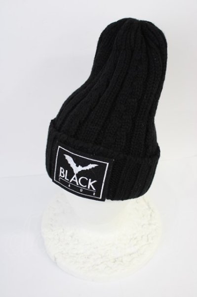画像1: MARDIGRAS(SADS清春) / キャップ.BLACK CAGEパッチニット  ブラック T-24-03-11-017-MA-za-YM-ZT309 (1)