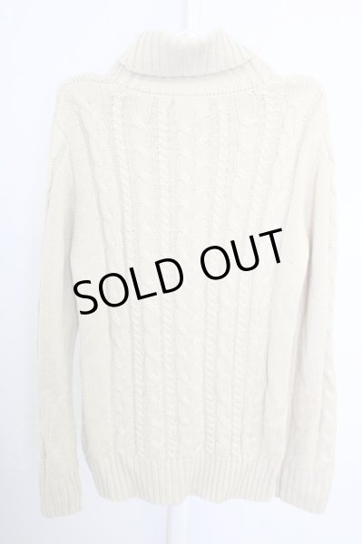 画像2: Roshell / ニット.ケーブル編みタートルネック M ライトブラウン T-24-03-11-001-Ro-to-YM-ZT207 (2)