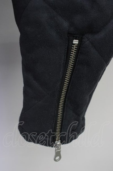 画像6: NO ID. / ジャケット.フェイクスウェードダイヤキルティングフーデッド 2 ネイビー T-24-03-19-005-NO-ja-YM-ZT-M109 (6)