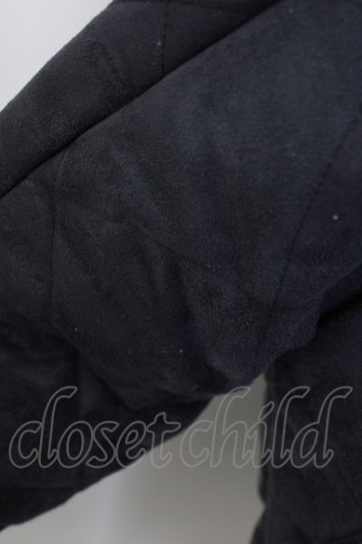 画像8: NO ID. / ジャケット.フェイクスウェードダイヤキルティングフーデッド 2 ネイビー T-24-03-19-005-NO-ja-YM-ZT-M109 (8)