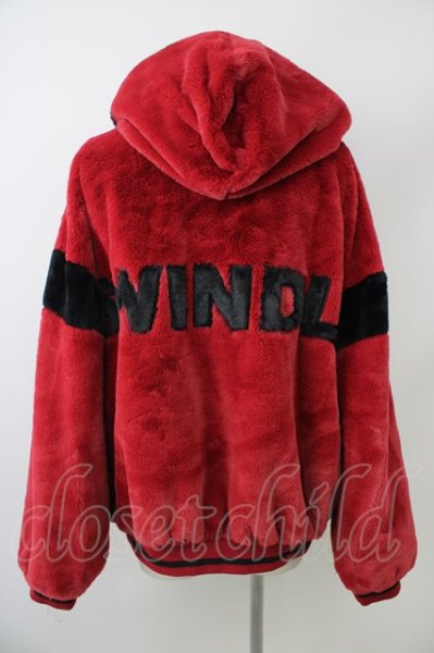 画像2: CavariA / ジャケット.ファーフードブルゾン 46 レッドxブラック T-24-03-19-007-Ca-ja-YM-ZT-M109 (2)