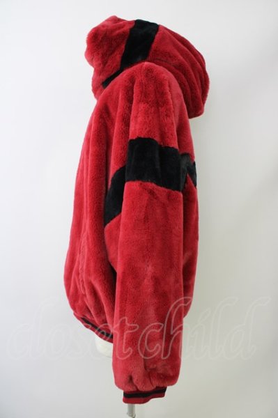 画像3: CavariA / ジャケット.ファーフードブルゾン 46 レッドxブラック T-24-03-19-007-Ca-ja-YM-ZT-M109 (3)