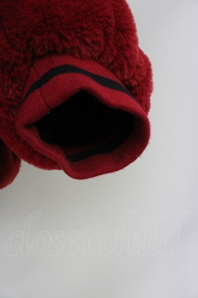 画像7: CavariA / ジャケット.ファーフードブルゾン 46 レッドxブラック T-24-03-19-007-Ca-ja-YM-ZT-M109 (7)