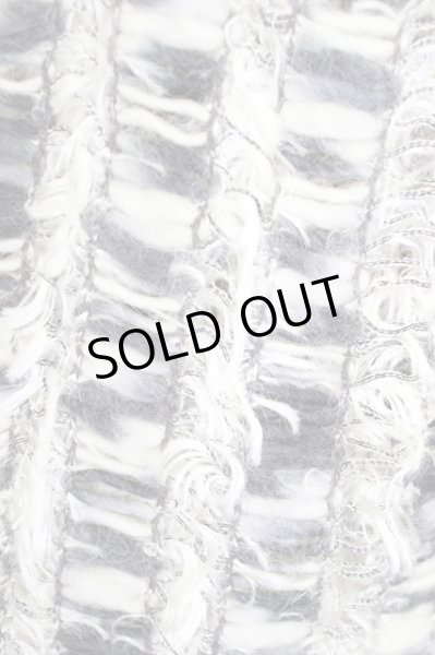 画像2: TORNADO MART / マフラー.複合ウールフリンジストライプ  シルバー T-24-03-25-008-TO-to-YM-ZT239 (2)