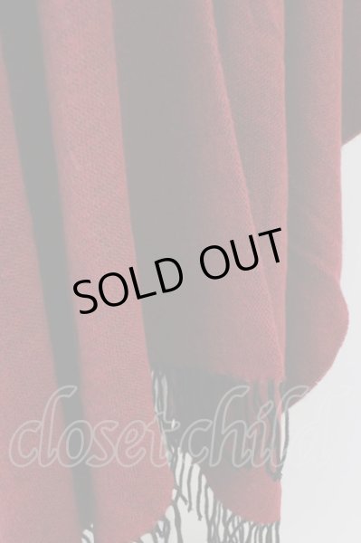 画像4: TORNADO MART / ポンチョ.ダブルフェイスフリンジ  ボルドーｘグレー T-24-03-25-009-TO-to-YM-ZT239 (4)