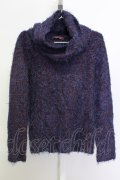 【WINTERセール】TORNADO MART / ニット.ウォームフェザータリバンネックカットソー M ボルドーｘネイビー T-24-04-10-002-TO-to-YM-ZT237